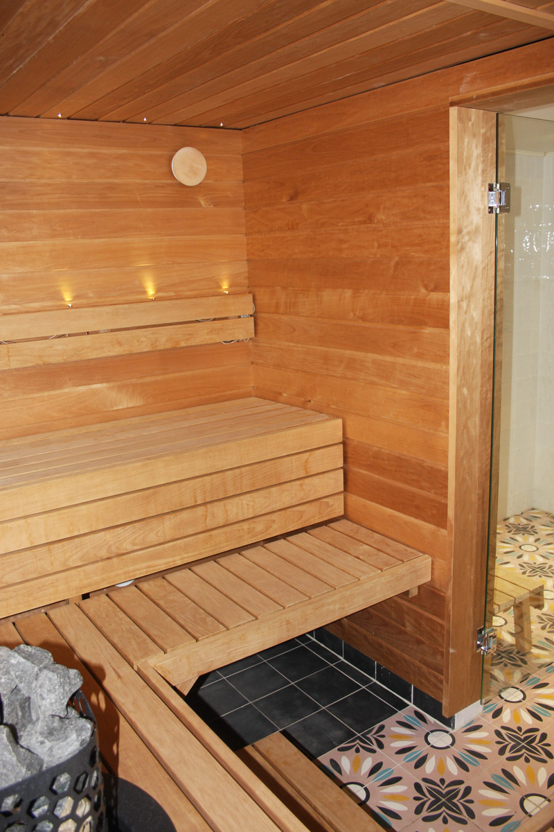 Sementti laatta, Hanna Uggla design, Sauna, Helo