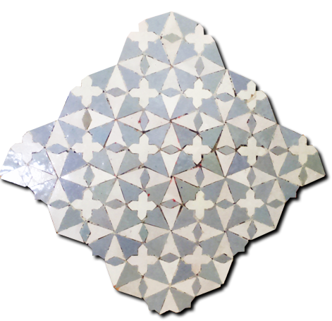 ASHOUR 21*21cm (0,6kg) Zellige plates