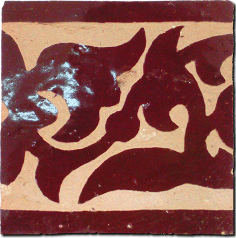 LUCENA 10*10cm  Collection Cordoba, Zellige border piece