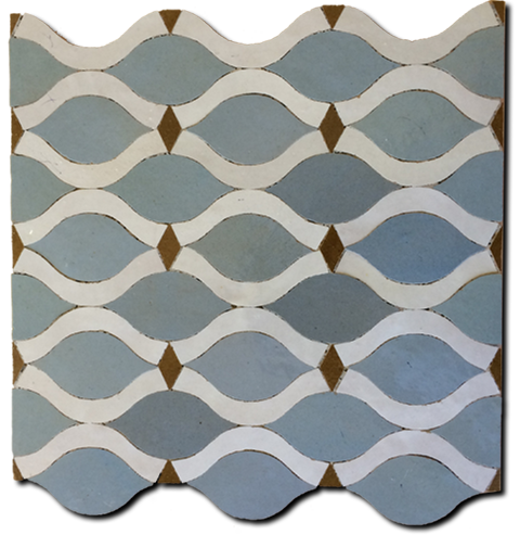 CHABAKA 28*29cm (1,6kg) Zellige plates