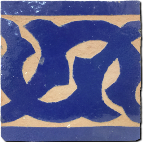 SANTAELLA 10*10cm  Collection Cordoba, Zellige border piece